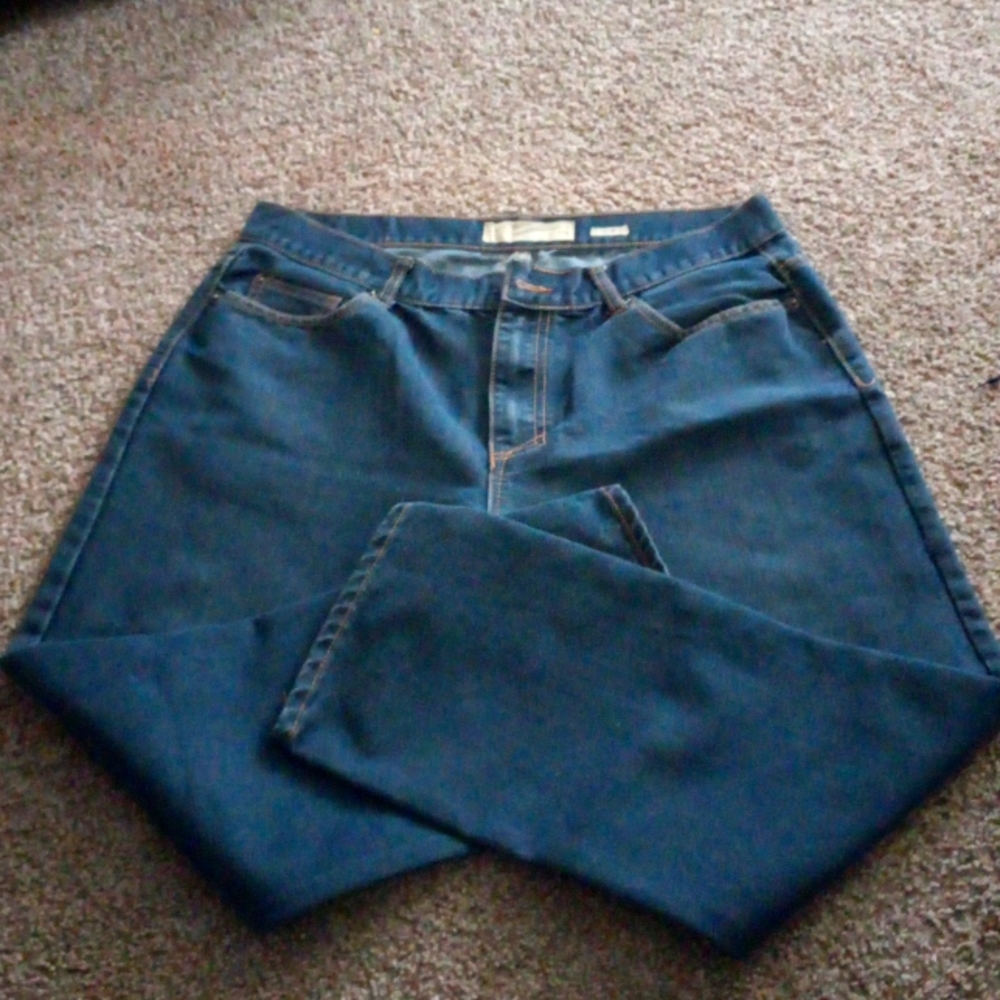 Blue vintage style jeans